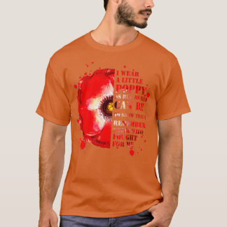 T-shirt Anciens Combattants Jour de Peur Oublions Red Popp
