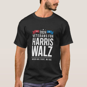 T-shirt Anciens Combattants Pour Harris Walz Présidentiell