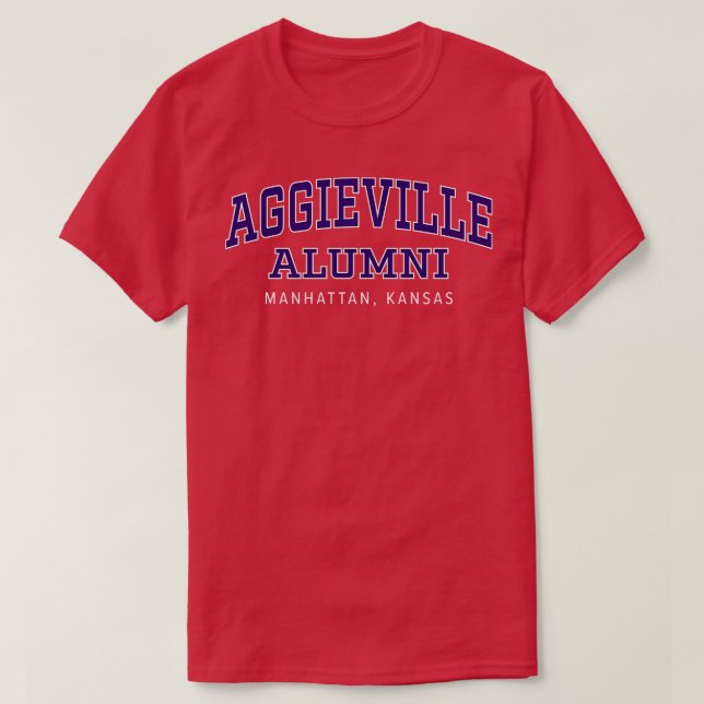 T-shirt Anciens d'Aggieville Manhattan Kansas Arc violet (Design devant)