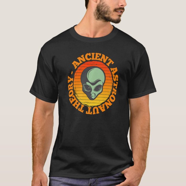 T-shirt Ancient Astronaut Theory Funny Alien Head Science  (Devant)