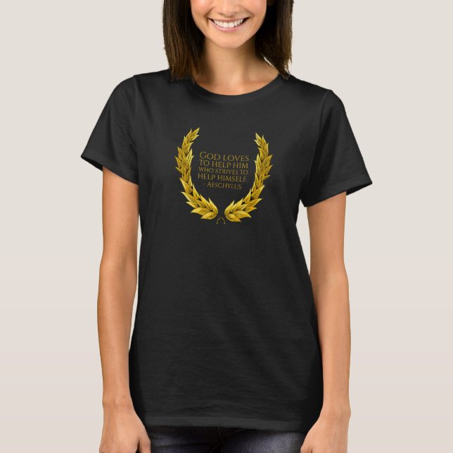 T-shirt Ancient Greek Quote Aeschylus Classical Athens (Devant)