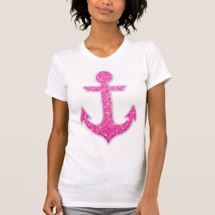 T-shirt Ancrage de parties scintillant rose