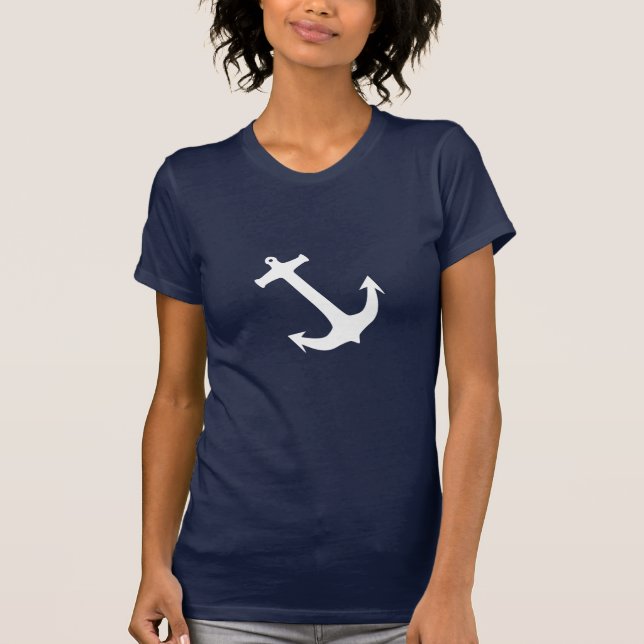 T-shirt Ancre blanche nautique (Devant)