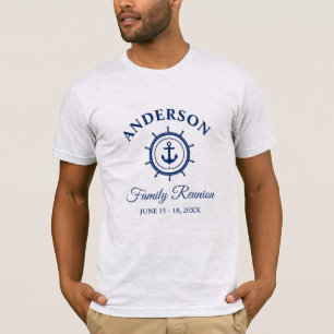 T-shirt Ancre bleu marine Helm Famille Réunion Grey