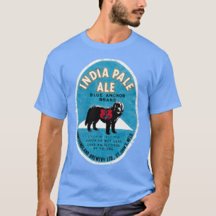 T-shirt Ancre bleue du Étiquette de la bière de Terre-Neuv
