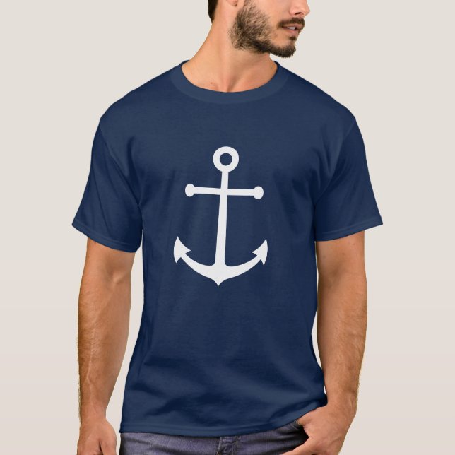 T-shirt Ancre bleue marine (Devant)