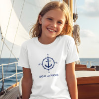 Ancre de boussole nautique Votre bateau ou nom Bla