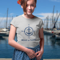 Ancre de boussole nautique Votre bateau ou nom Gri