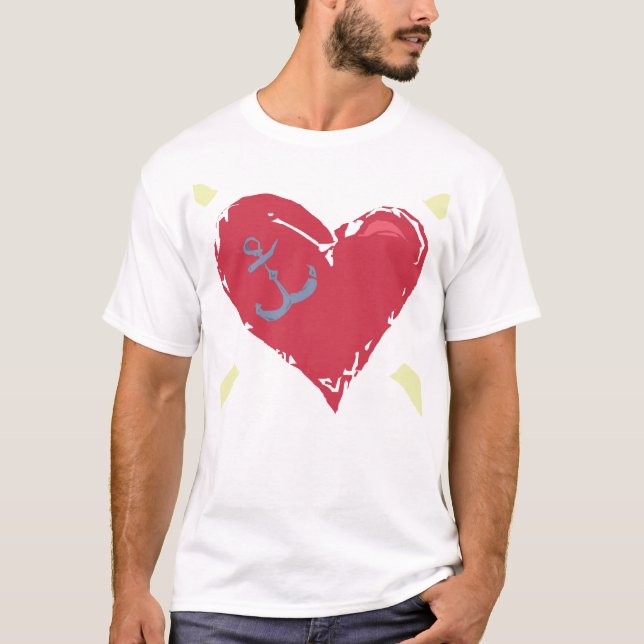 T-shirt ancre de coeur (Devant)