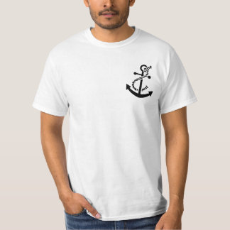 T-shirt Ancre du navire noir marine nautique