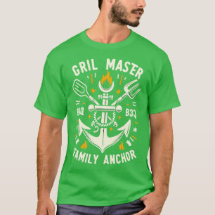 T-shirt Ancre la famille comme maître de grill