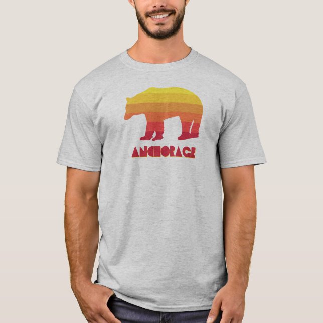 T-shirt Ancre Ours arc-en-ciel de l'Alaska (Devant)