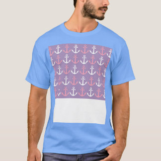 T-shirt Ancres nautiques Motif Capitaine Plage Océan