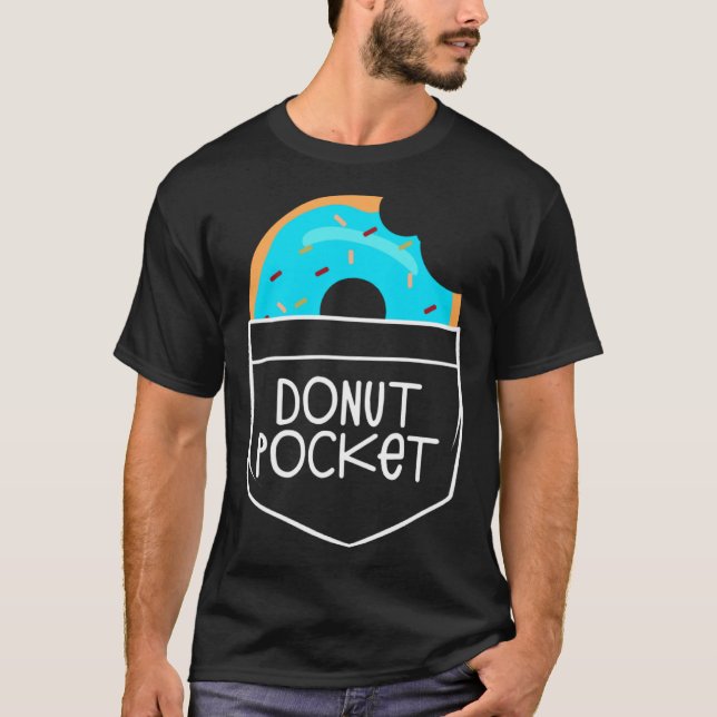 T-shirt And Cute Lime Bitten Donut Pocket Doughnut (Devant)