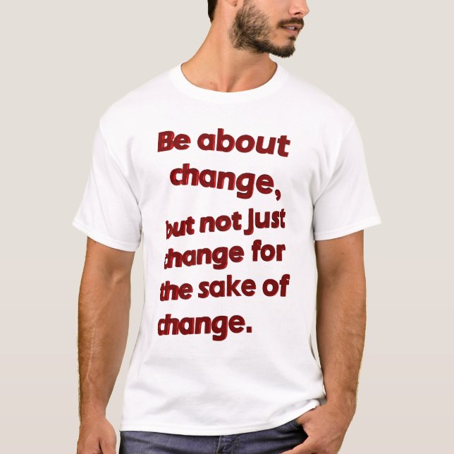 T - Shirt ändern (weiß) (Vorderseite)