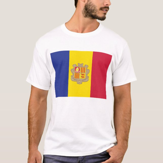 T-shirt Andorra Flag T-Shirt, Patriotic T-Shirts, (Devant)