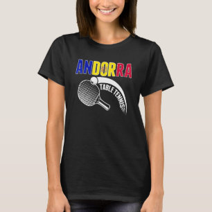 T-shirt Andorre Table Tennis Support Ping Pong T