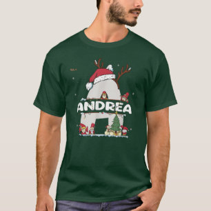 T-shirt Andrea Christmas Shirt w Andrea Nom pour drôle Xma