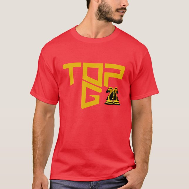 T-shirt Andrew Teams Tate Logo Chevalier Échecs TOP G Cobr (Devant)
