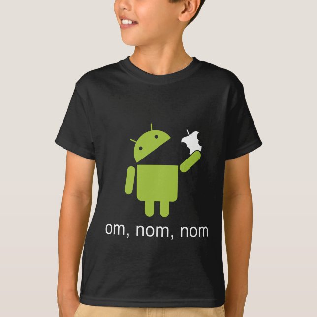 T-shirt androïde > pomme (chemise foncée) (Devant)