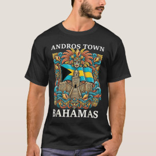 T-shirt Andros Town Bahamas Île de vacances Voyage