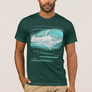 T-shirt Andy épelé par les acides aminés, couleur foncée T