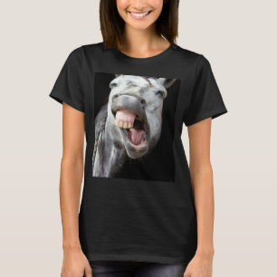T-shirt Âne Cheval Visage Montrant Son Cute et Visage Ani