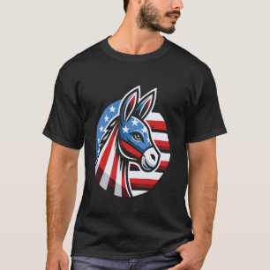 T-shirt Âne démocratique patriotique