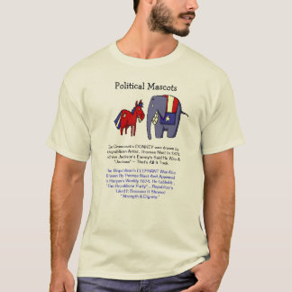 T-SHIRT ÂNE ET ÉLÉPHANT POLITIQUES