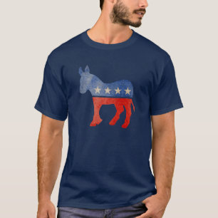 T-shirt Âne fané de Démocrate