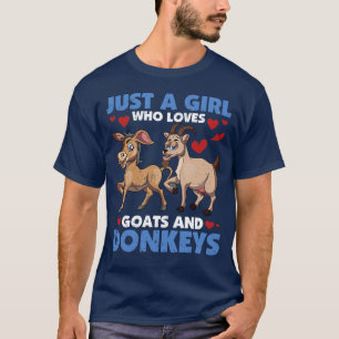 T-shirt Âne Femmes Agricoles Filles Fermières Animaux Chèv