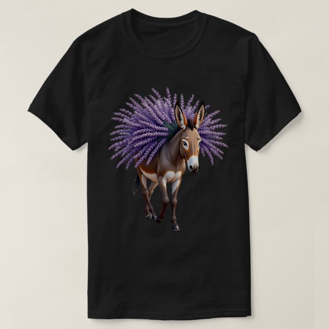 T-shirt Âne lavande (Design devant)