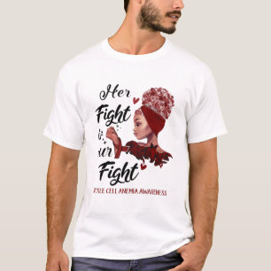 T-shirt Anémie de la faucille Sensibilisation Son combat e