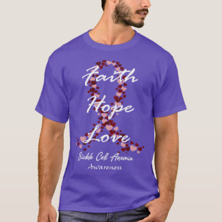 T-shirt Anémie faucille Sensibilisation Foi Espoir Amour E
