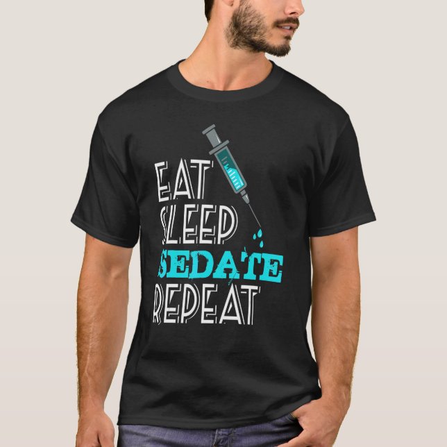 T-shirt   Anesthesiologist   Eat Sleep Repeat Anesthesia (Devant)