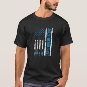T-shirt Anesthésiologiste Infirmière Drapeau Anesthésis