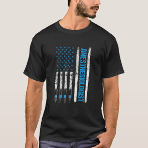 T-shirt Anesthésiologiste Infirmière Drapeau Anesthésiste