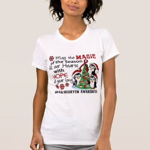 T-shirt Anévrisme cérébral de pingouins de Noël
