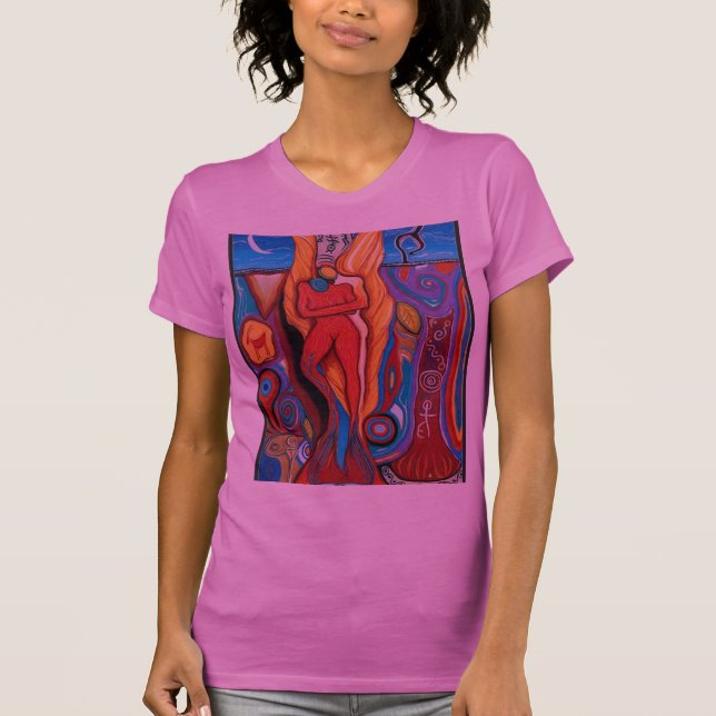 T-shirt ange affectueux (Devant)