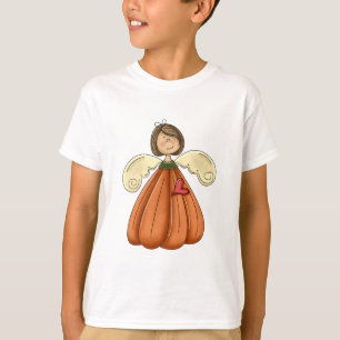 T-shirt ange citrouille brunette