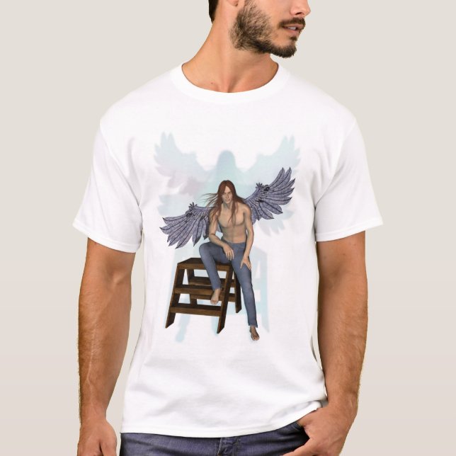 T-shirt Ange dans des blues-jean (Devant)