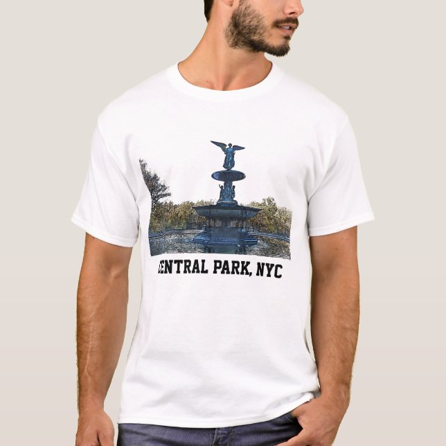 T-shirt Ange de fontaine du Central Park NYC Bethesda (Devant)