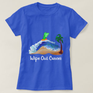 T-shirt Ange de surf, essuyer le cancer Chemise