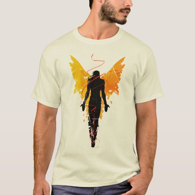 T-shirt Ange des ailes d'or - Abstrait gras (Devant)