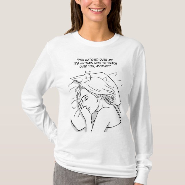 T-shirt Ange gardien pour la maman (Devant)