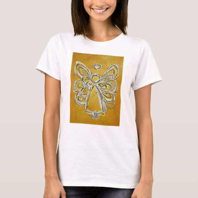 T-shirt Ange Jaune (Image sur le devant) (Devant)