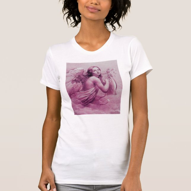 T-SHIRT ANGE JOUER LYRA SUR LES NUAGES (Devant)