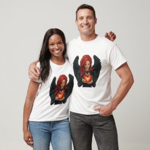 T-shirt Angel avec un coeur brillant
