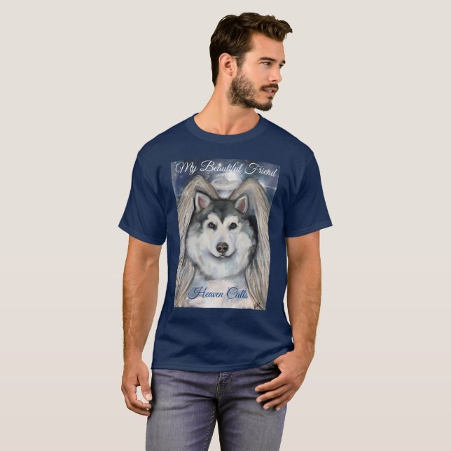 T-shirt Angel de malamute de l'Alaska (Devant entier)