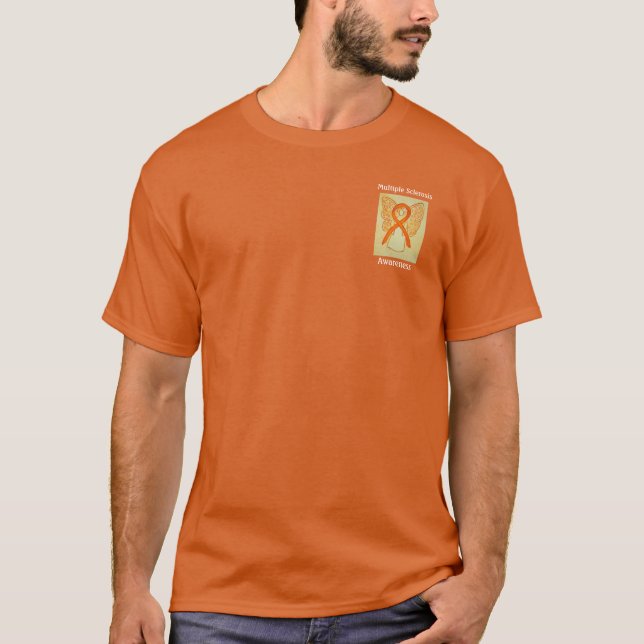 T-shirt Angel de ruban de sensibilisation à la sclérose en (Devant)